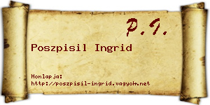 Poszpisil Ingrid névjegykártya